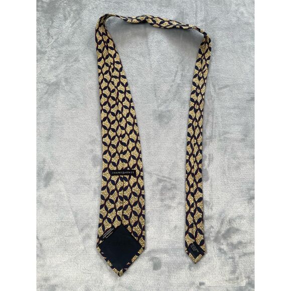 Jhane Barnes Mens Neck Tie Multi-color Abstract Print 100% Silk Made in Japan - Picture 6 of 12